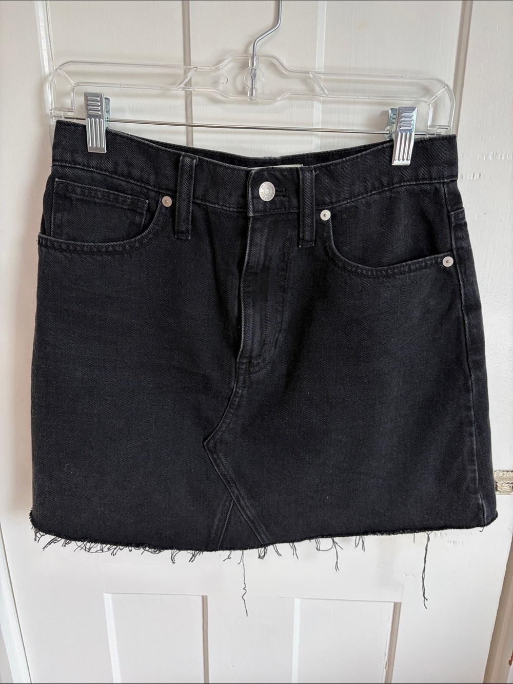 Madewell Black Denim Mini Skirt